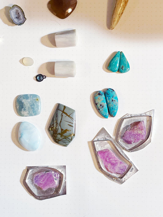 New Jewelry in the Works, Featuring Sterling Silver, Ruby, Turquoise, and Variscite