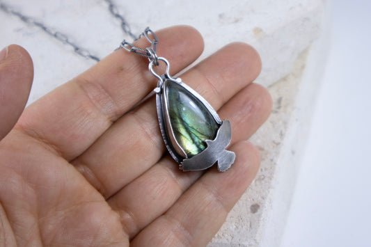 Above and Below Necklace with Labradorite