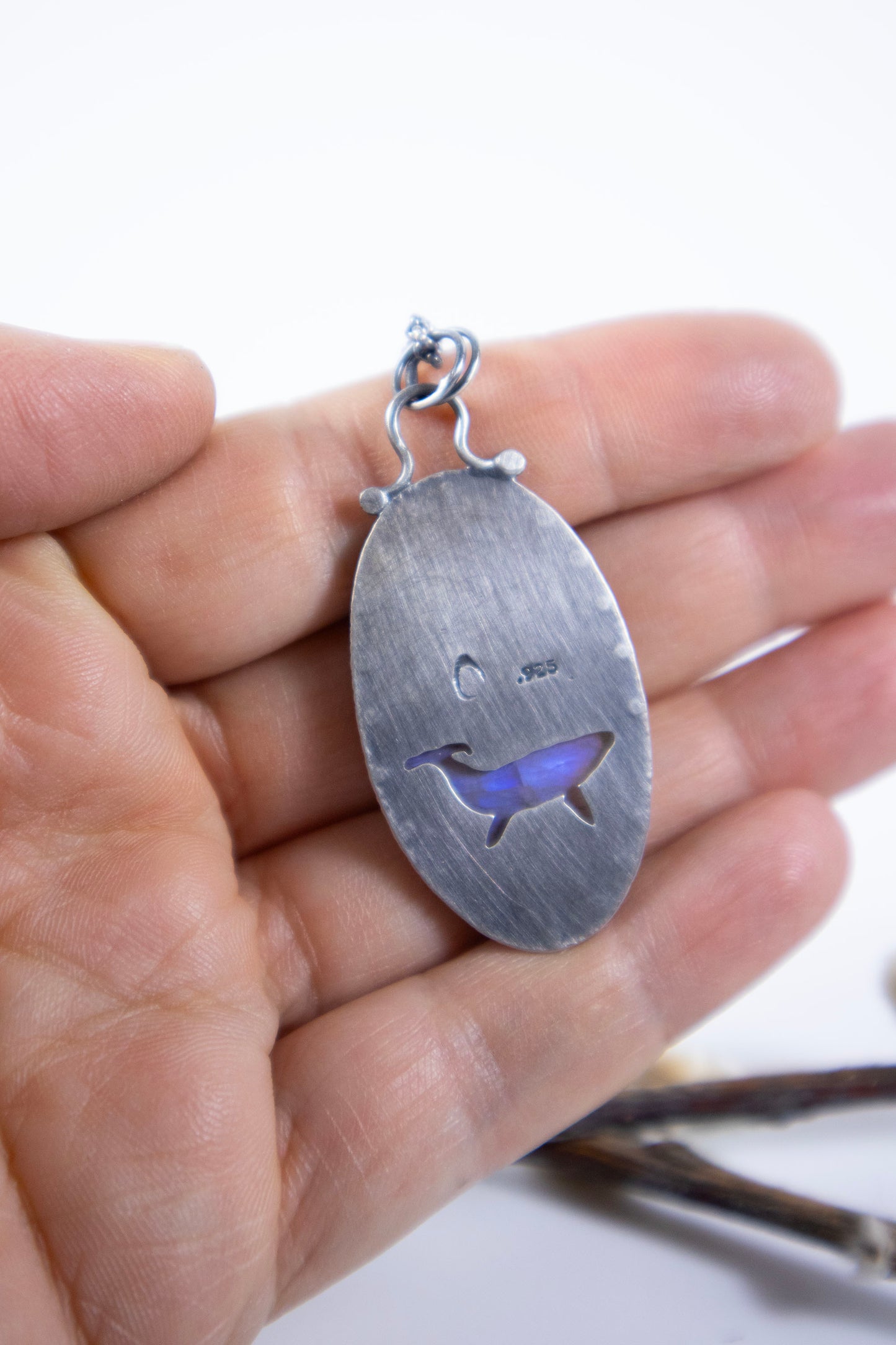 Bear and Moon Necklace
