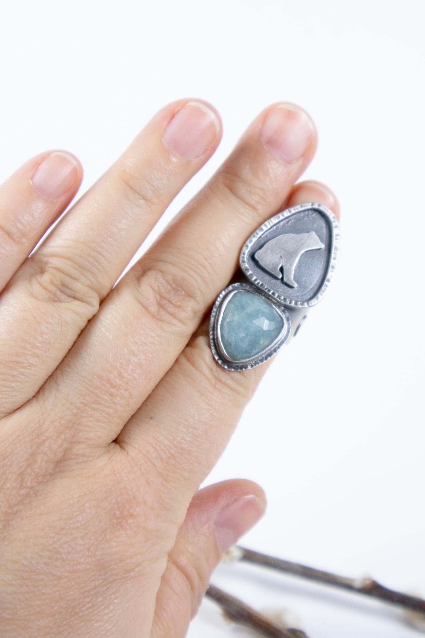 Big Bear Ring with Aquamarine