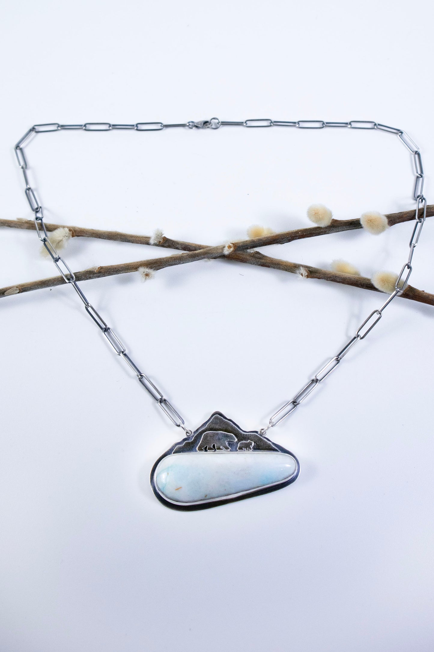 Polar Bear Crossing Necklace