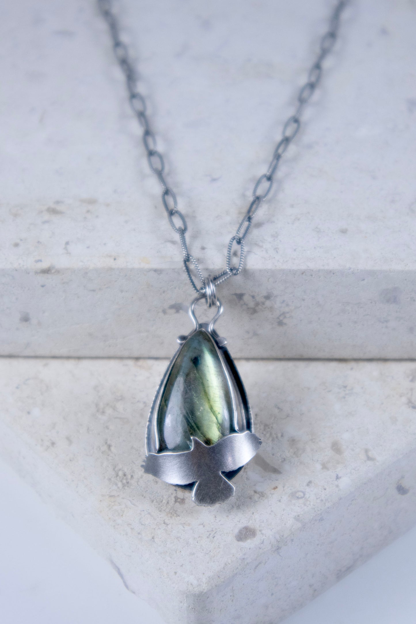 Above and Below Necklace with Labradorite