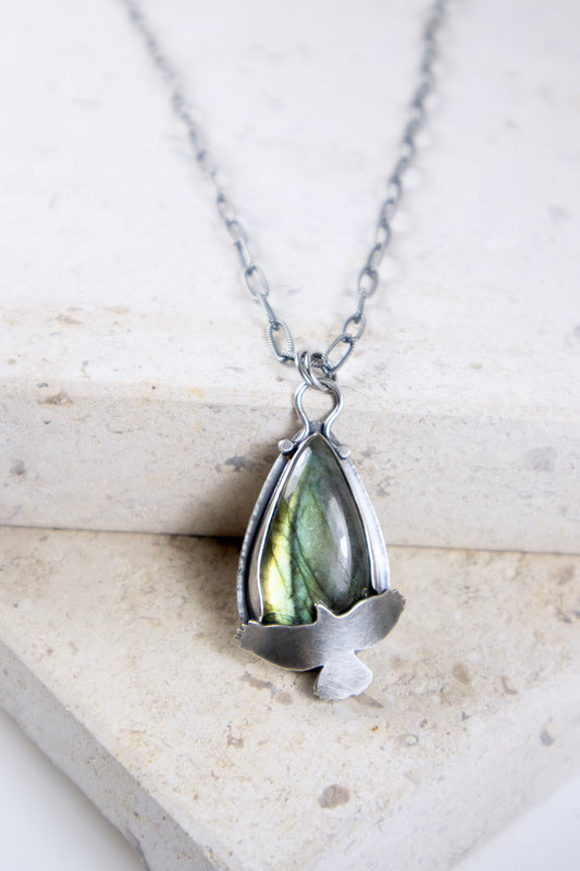Above and Below Necklace with Labradorite