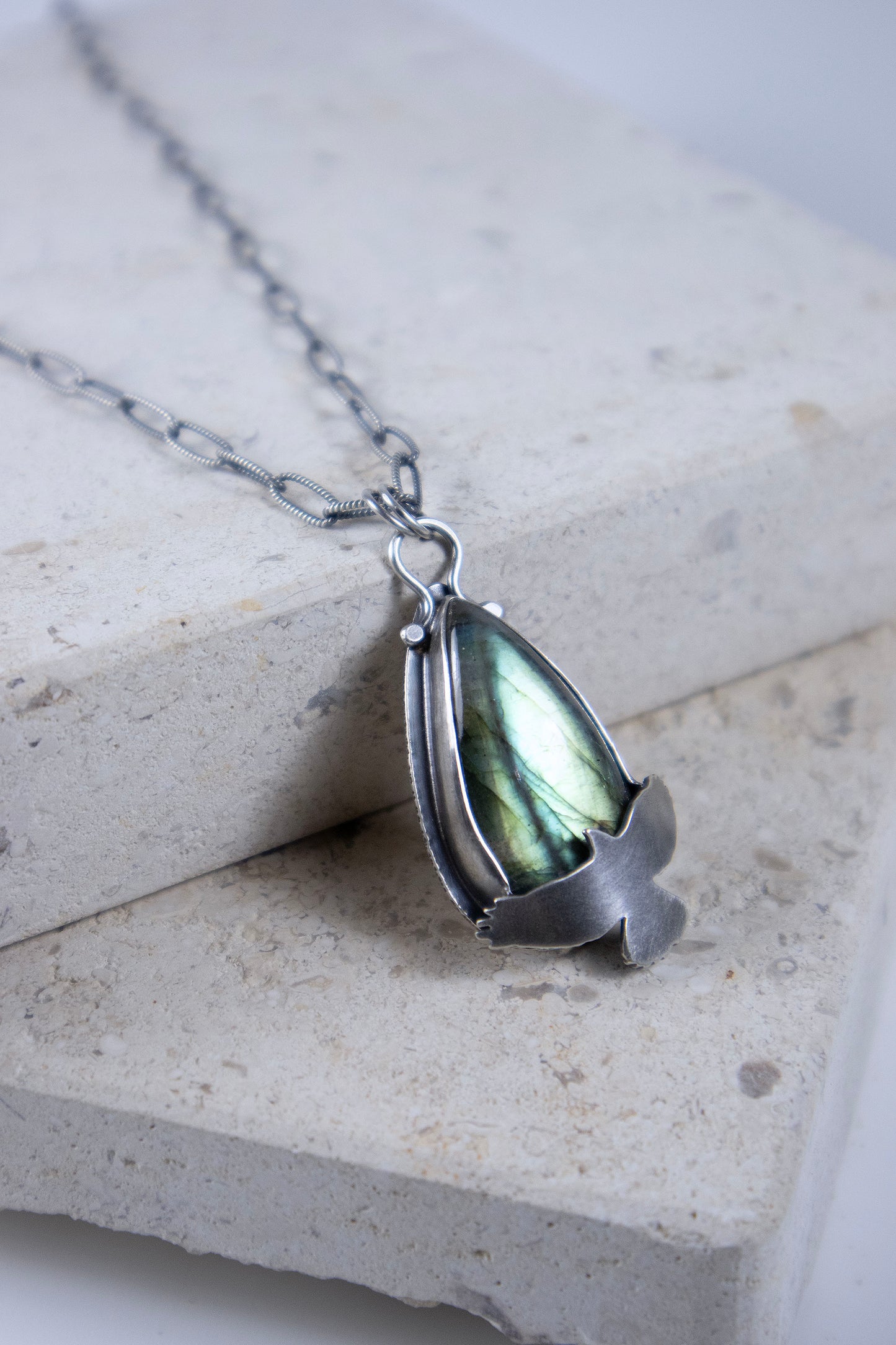Above and Below Necklace with Labradorite