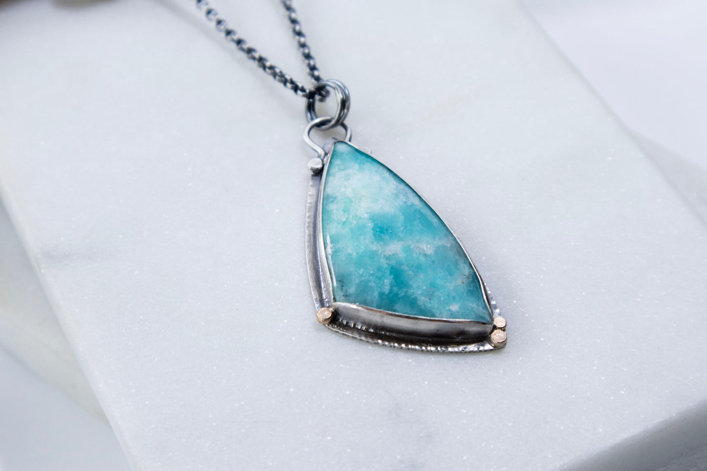 Amazonite Leaping Whale Necklace