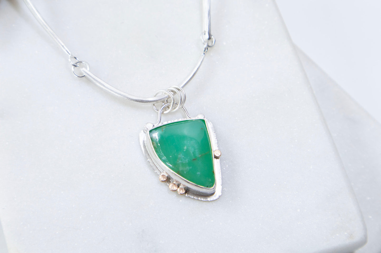 Forged Chrysoprase Necklace