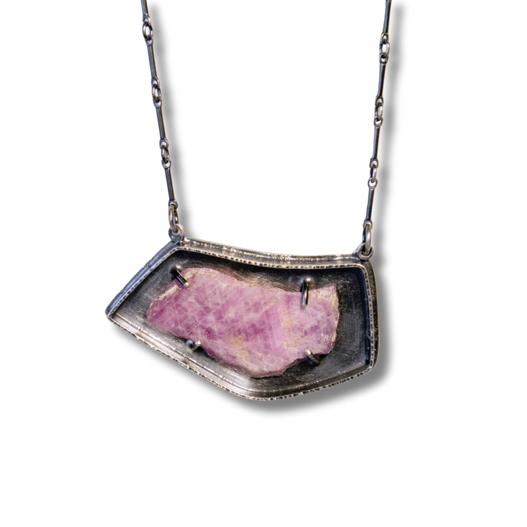 Mineral Necklace with Rough Ruby No. 2