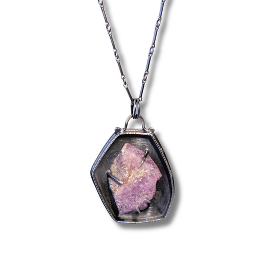 Mineral Necklace with Rough Ruby No. 3