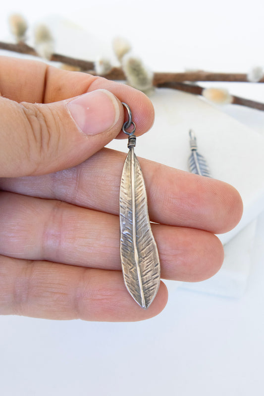 Forged Feather Charms