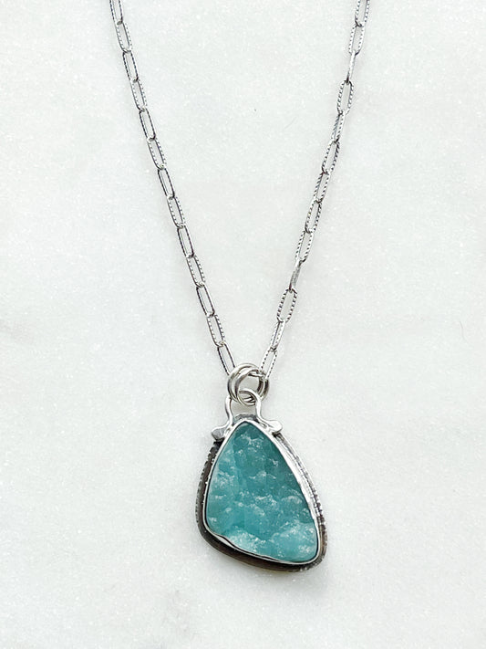 Special Order for Troy Horton Smithsonite Necklace in Oxidized Sterling Silver