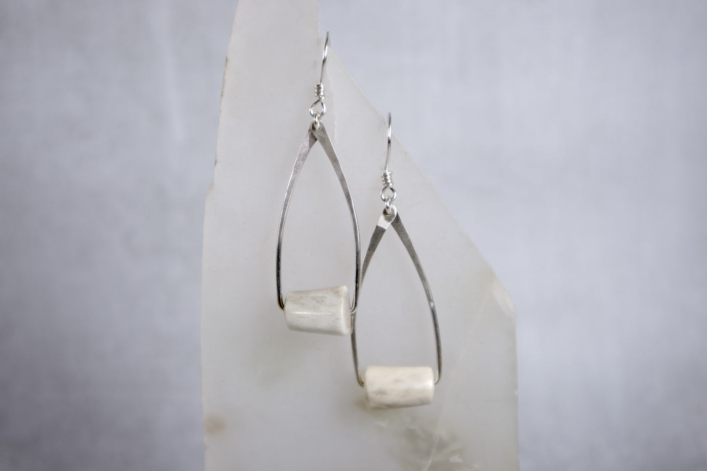 Antler Hoop Earrings in Sterling Silver