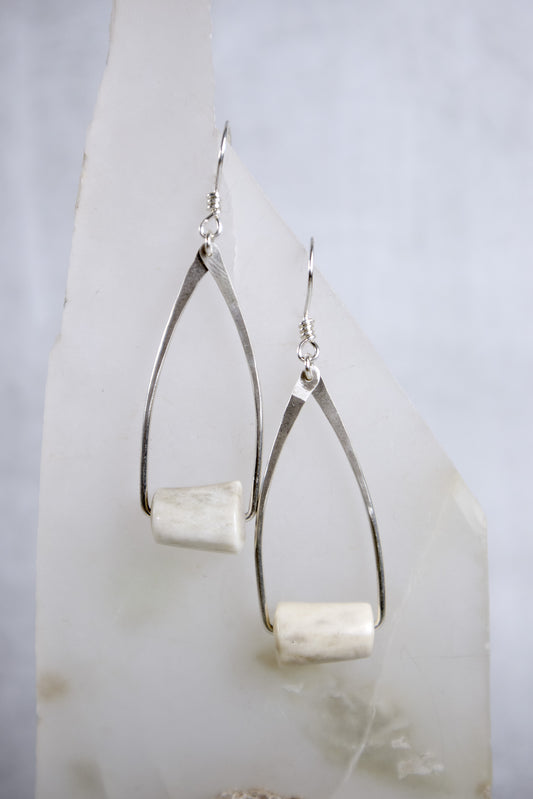 Antler Hoop Earrings in Sterling Silver